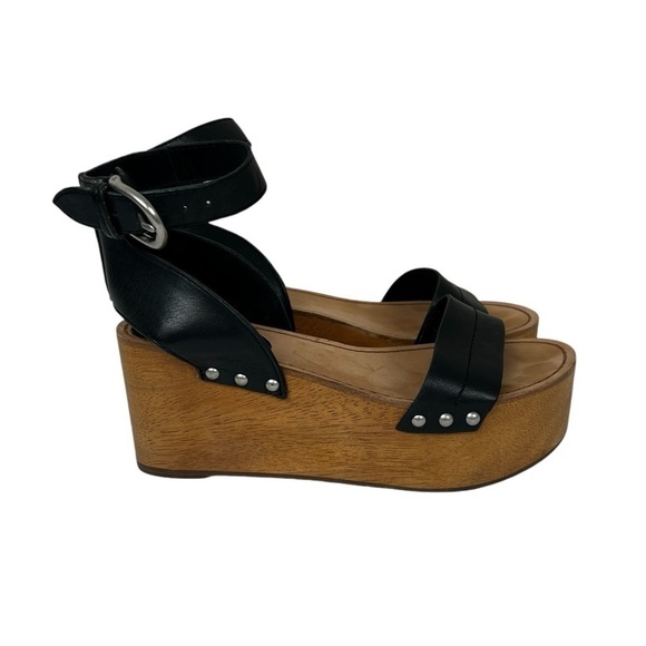 FRYE Alva Platform Black Sandals